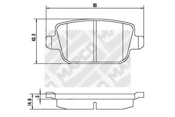 Комплект тормозных колодок, дисковый тормоз
