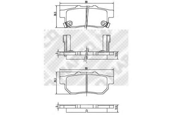 Комплект тормозных колодок, дисковый тормоз