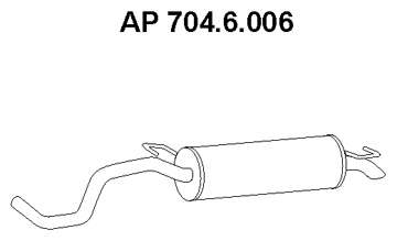 Глушитель выхлопных газов конечный