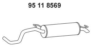 Глушитель выхлопных газов конечный