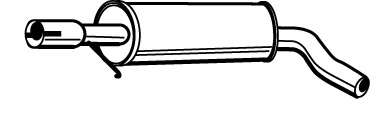 Средний глушитель выхлопных газов