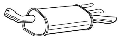 Глушитель выхлопных газов конечный